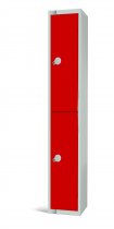 Standard Locker | 2 Doors | 1800 x 300 x 300mm | Red