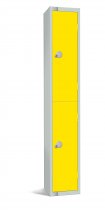 Standard Locker | 2 Doors | 1800 x 300 x 300mm | Yellow