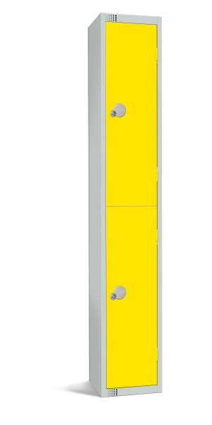 Standard Locker | 2 Doors | 1800 x 300 x 300mm | Yellow