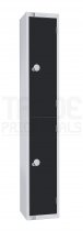 Standard Locker | 2 Doors | 1800 x 300 x 300mm | Black