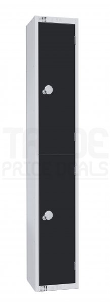 Standard Locker | 2 Doors | 1800 x 300 x 300mm | Black