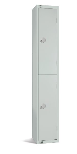Standard Locker | 2 Doors | 1800 x 300 x 300mm | Mid Grey