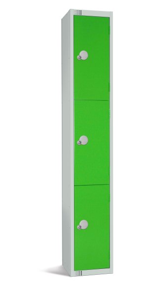 Standard Locker | 3 Doors | 1800 x 300 x 300mm | Green