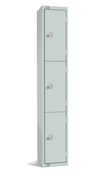 Standard Locker | 3 Doors | 1800 x 300 x 300mm | Mid Grey