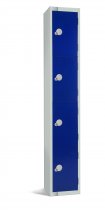 Standard Locker | 4 Doors | 1800 x 300 x 300mm | Blue