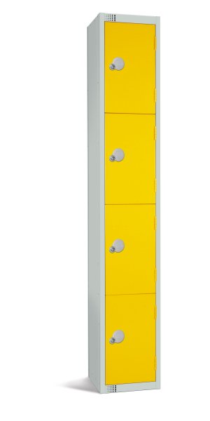 Standard Locker | 4 Doors | 1800 x 300 x 300mm | Yellow