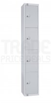 Standard Locker | 4 Doors | 1800 x 300 x 300mm | Mid Grey