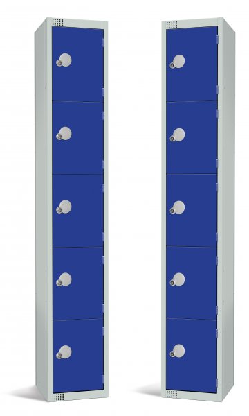 Standard Locker | 5 Doors | 1800 x 300 x 450mm | Blue
