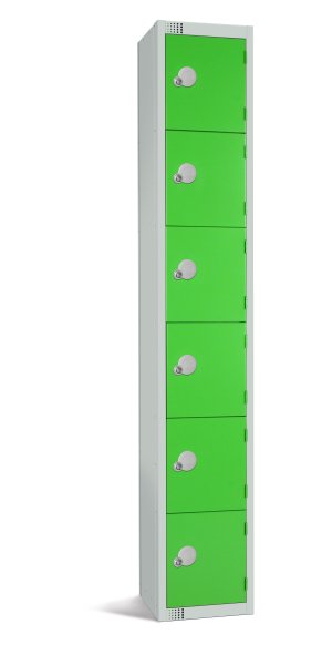 Standard Locker | 6 Doors | 1800 x 300 x 300mm | Green
