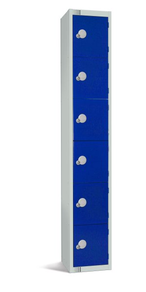 Standard Locker | 6 Doors | 1800 x 300 x 300mm | Blue