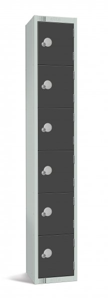 Standard Locker | 6 Doors | 1800 x 300 x 300mm | Dark Grey