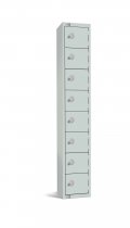 Standard Locker | 8 Doors | 1800 x 300 x 300mm | Mid Grey