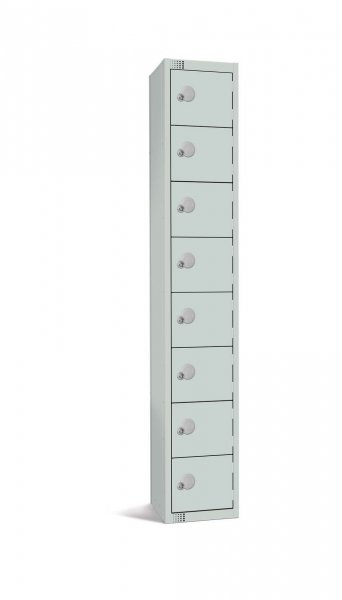 Standard Locker | 8 Doors | 1800 x 300 x 300mm | Mid Grey