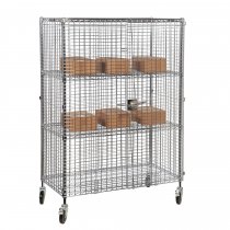 Chrome Wire Security Cage | Mobile | 1790 x 915 x 460mm | 3 Levels | Eclipse®
