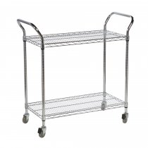 Chrome Wire Trolley | 1040 x 610 x 460mm | 2 Shelves | Max Load 200KG | Eclipse®