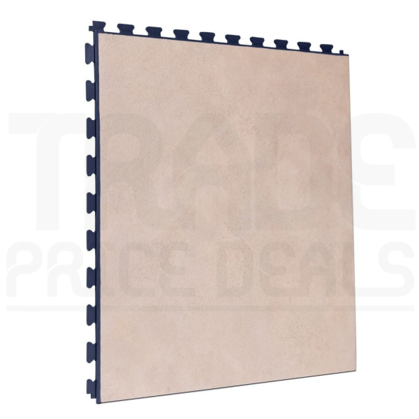 PVC Floor Tiles | 1m² | 5 Tiles | Sandstone Design | Black Grout