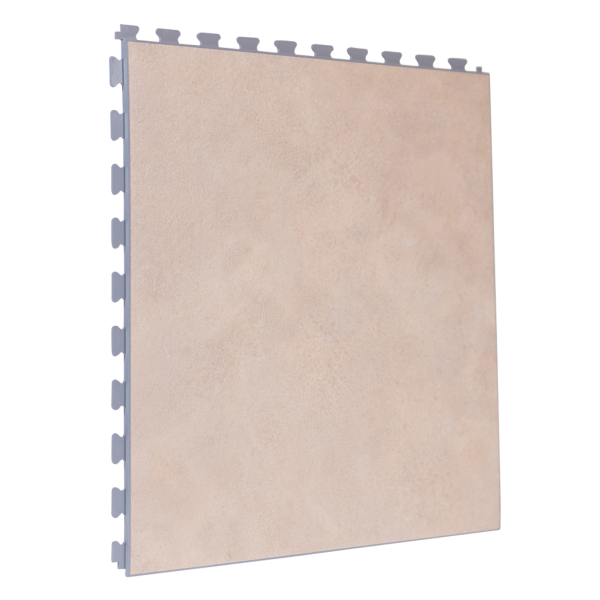 PVC Floor Tiles | 1m² | 5 Tiles | Sandstone Design | Light Grey Grout
