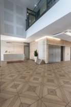 PVC Floor Tiles | 1m² | 5 Tiles | Light Oak Design | Brown Grout
