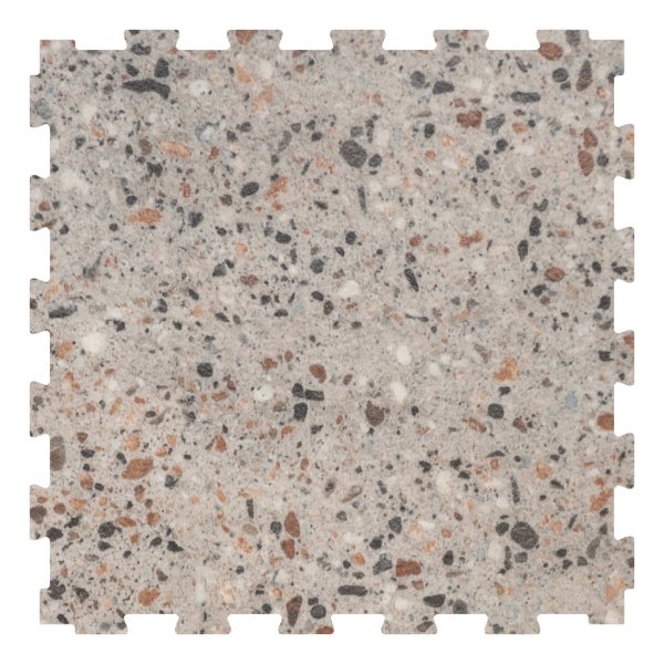 Urban PVC Floor Tiles | 1m² | 3 Tiles | Brown Polished Concrete Design
