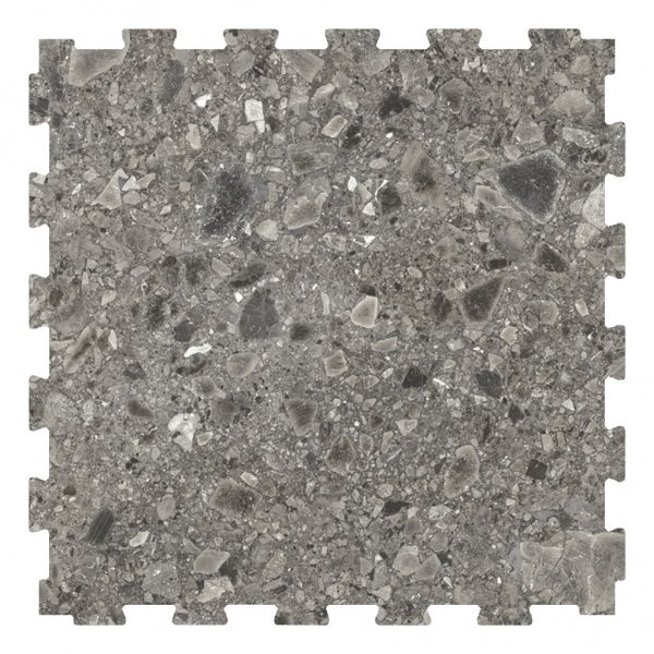 Urban PVC Floor Tiles | 1m² | 3 Tiles | Dark Grey Pebble Design