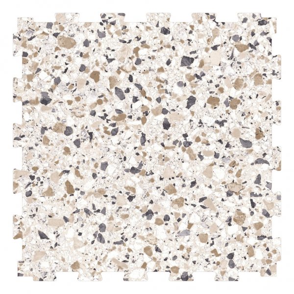 Urban PVC Floor Tiles | 1m² | 3 Tiles | Cream Terrazzo Design