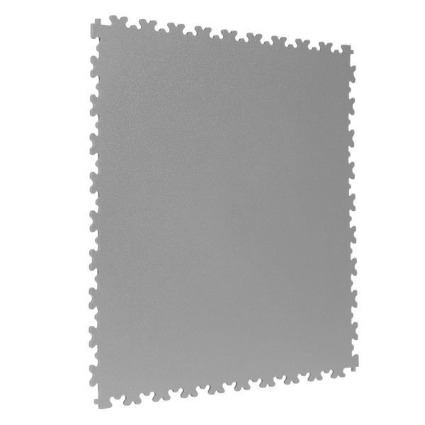 Interlocking Gym Floor Tiles | 1m² | 4 Tiles | Textured | Light Grey | 7mm Thick