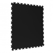 Interlocking Gym Floor Tiles | 1m² | 4 Tiles | Textured | Black | 7mm Thick