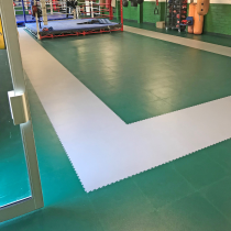 Interlocking Gym Floor Tiles | 1m² | 4 Tiles | Textured | White | 7mm Thick