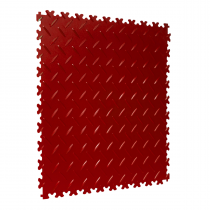 Interlocking Gym Floor Tiles | 1m² | 4 Tiles | Chequered | Maroon | 7mm Thick