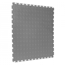 Interlocking Gym Floor Tiles | 1m² | 4 Tiles | Studded | Dark Grey | 7mm Thick