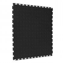 Interlocking Gym Floor Tiles | 1m² | 4 Tiles | Studded | Black | 5mm Thick