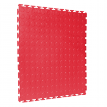 Interlocking Gym Floor Tiles | 1m² | 4 Tiles | Studded | Red | 5mm Thick
