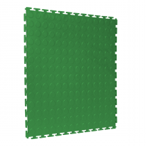 Interlocking Gym Floor Tiles | 1m² | 4 Tiles | Studded | Green | 5mm Thick