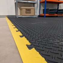 Everyday Vinyl Floor Tile | Grain Design | Black | 470 x 470mm | 14mm Thick