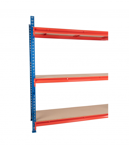 TS Longspan Racking | Extension Bay | 3000 x 1587 x 471mm | Chipboard Shelves | 3 Levels | 850kg Max Weight per Shelf