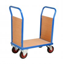 Small Deck Platform Truck | Double Plywood End | 850 x 500mm | Solid Rubber Tyres | Max Load 500KG | Loadtek